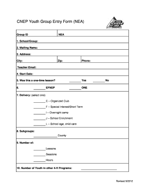 efnep youth 9 12 grade evaluation form pdf