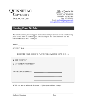 Housing Form 2013-14