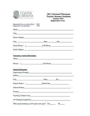 Company contact information template - coastal carolina application