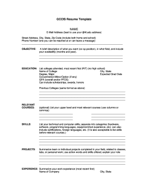 Resume uchicago - resume template form