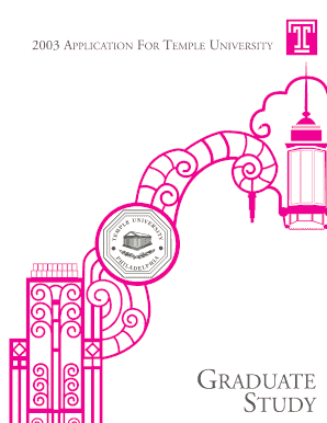 Temple University Graduate Application Form