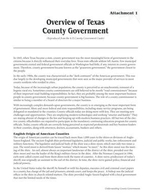 Texas County Government Guide