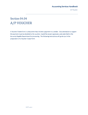 AP Voucher Create Form