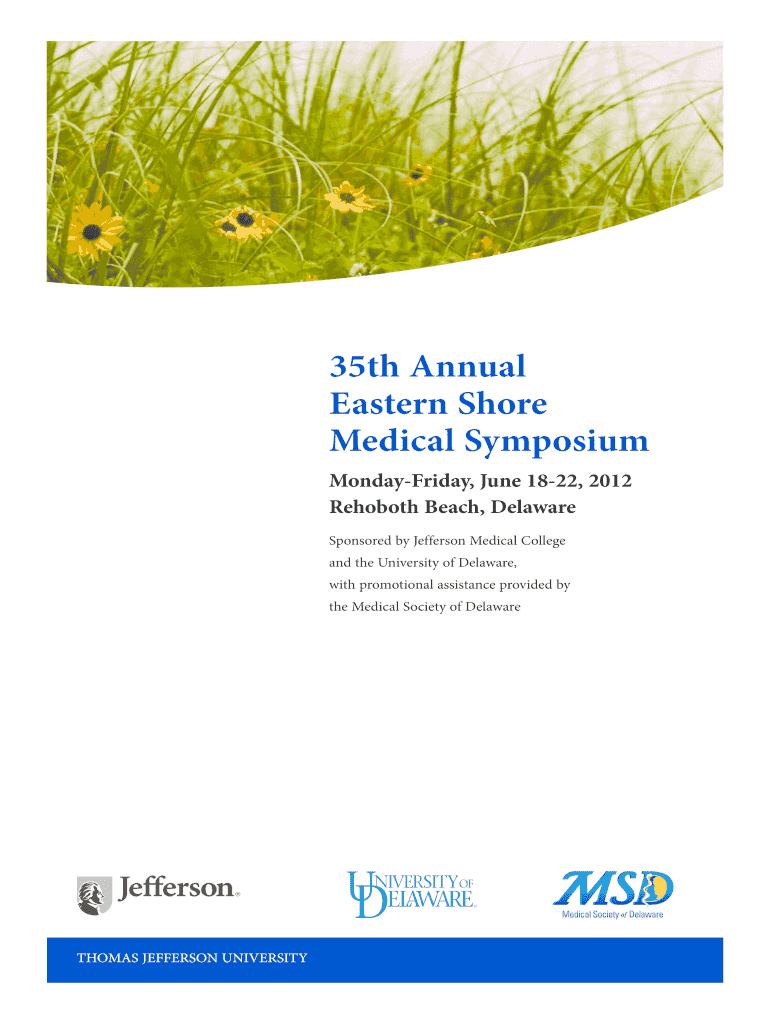 35th Annual Eastern Shore Medical Symposium - Professional - jeffline jefferson Preview on Page 1