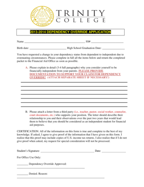 Dependency Override Application