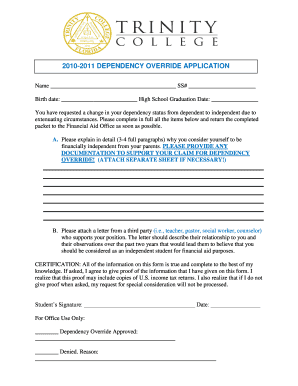 Dependency Override Application