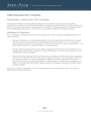 CRM Business Plan Template Introduction: How to Use This Template - uakron