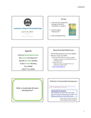 LEED Sustainable Certification Survey