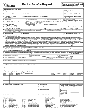 Medical Benefits Claim Form