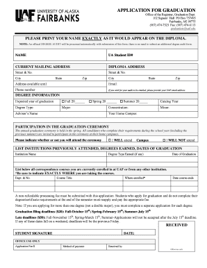 Application for Graduation
