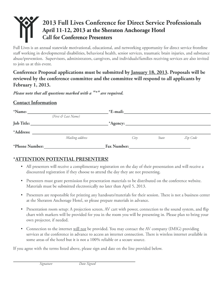 2013 Full Lives Conference for Direct Service Professionals Preview on Page 1