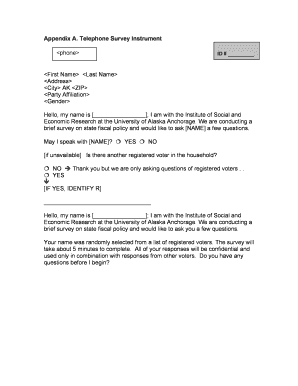 Alaska Fiscal Policy Survey Form