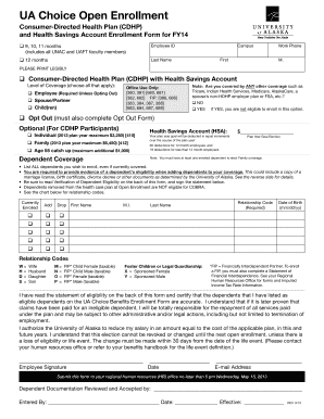 UA Choice Open Enrollment Form