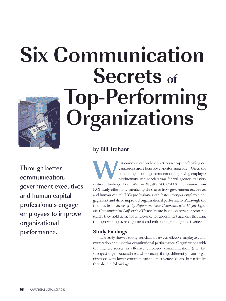 Six Communication Preview on Page 1