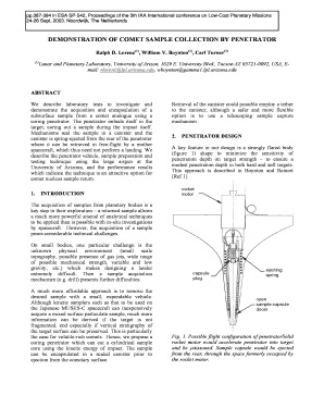 Reappointment letter of employee - Demonstration of comet sample collection by penetrator - CiteSeerX - lpl arizona