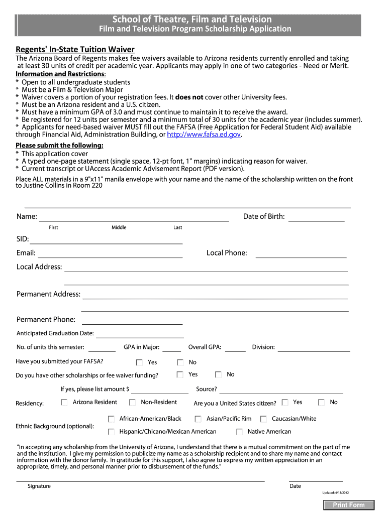 Regents' In-State Tuition Waiver Preview on Page 1