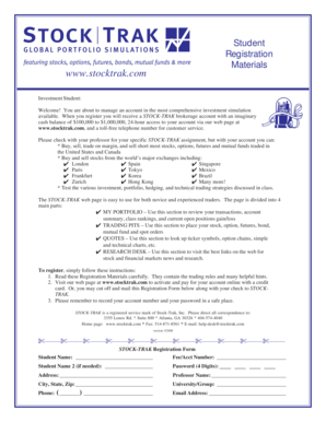 STOCK-TRAK Registration Form