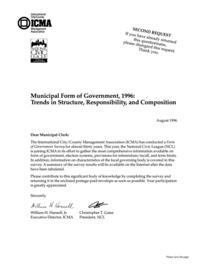 Municipal Form of Government Survey