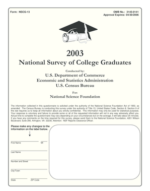 NSCG-13 Employment Situation Questionnaire