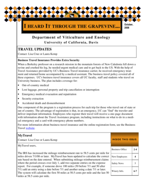 UC Davis Travel Insurance and Utility Cart Policy
