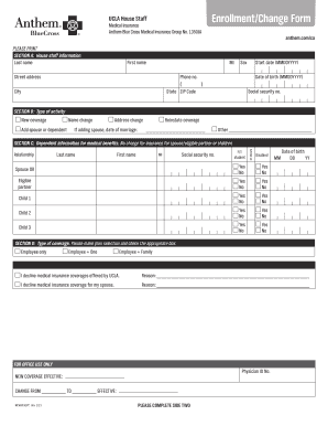 UCLA House Staff Medical Insurance Enrollment Form