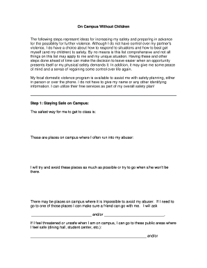 Domestic Violence Safety Plan