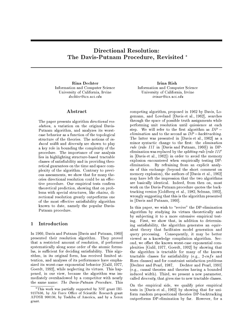 Directional Resolution: Preview on Page 1