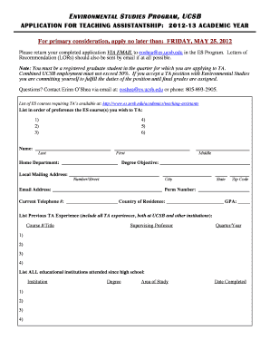 ES TA App 2012-13_final - Environmental Studies Program