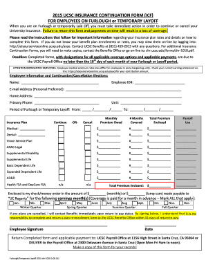 UCSC Insurance Continuation Form