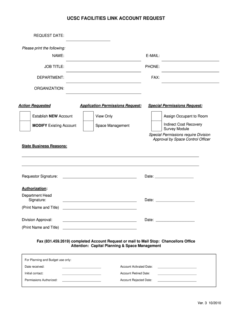 Account Request Form Final-Facilities Link docx Preview on Page 1