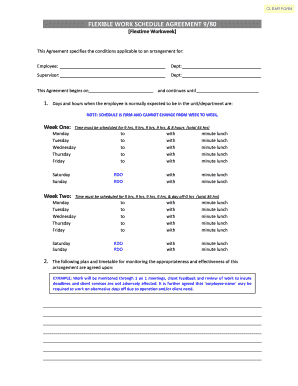 Flexible Work Schedule Agreement