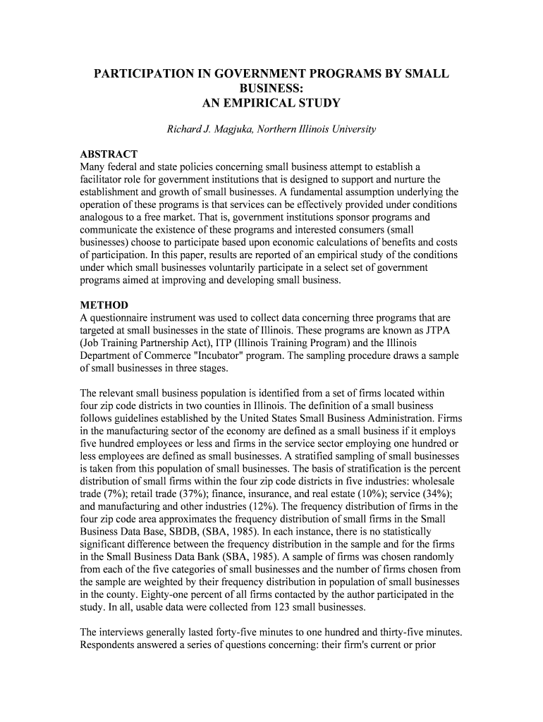 An empirical study - Small Business Advancement National Center Preview on Page 1
