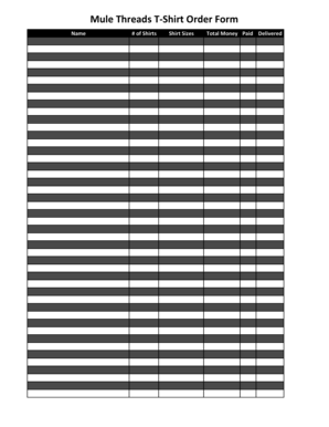 Mule Threads T-Shirt Order Form