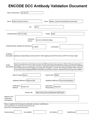 DCC Antibody Validation Document