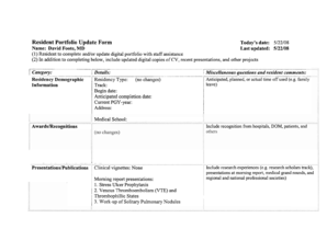 Resident Portfolio Update Form - webcentral uc