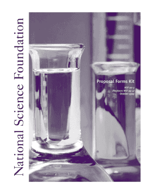 NSF Form 1207 Cover Sheet