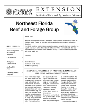 Northeast Florida Beef and Forage Group Newsletter