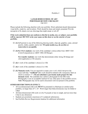 Portfolio format for students - Portfolio review documents - Lamar Dodd School of Art