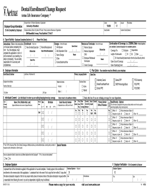 Aetna Dental Enrollment Change Request