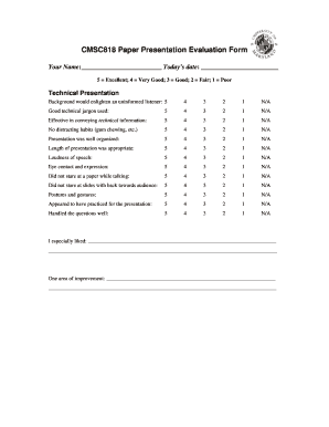 Presentation critique form - cmsc818e