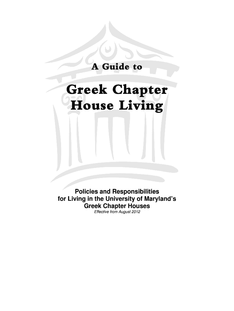 Greek Chapter House Living - Greek Life at the University of Maryland Preview on Page 1