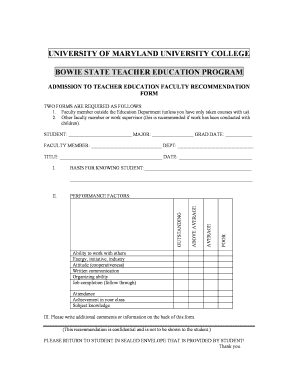 Drop out letter sample for school - umuc faculty recommendation form