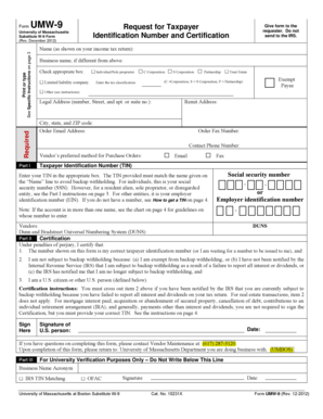 UMW-9 Form