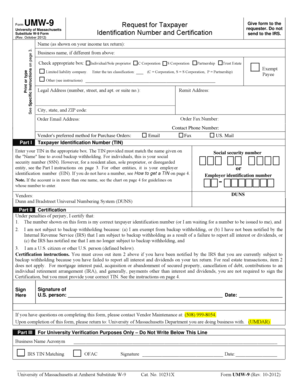 UMW-9 Form