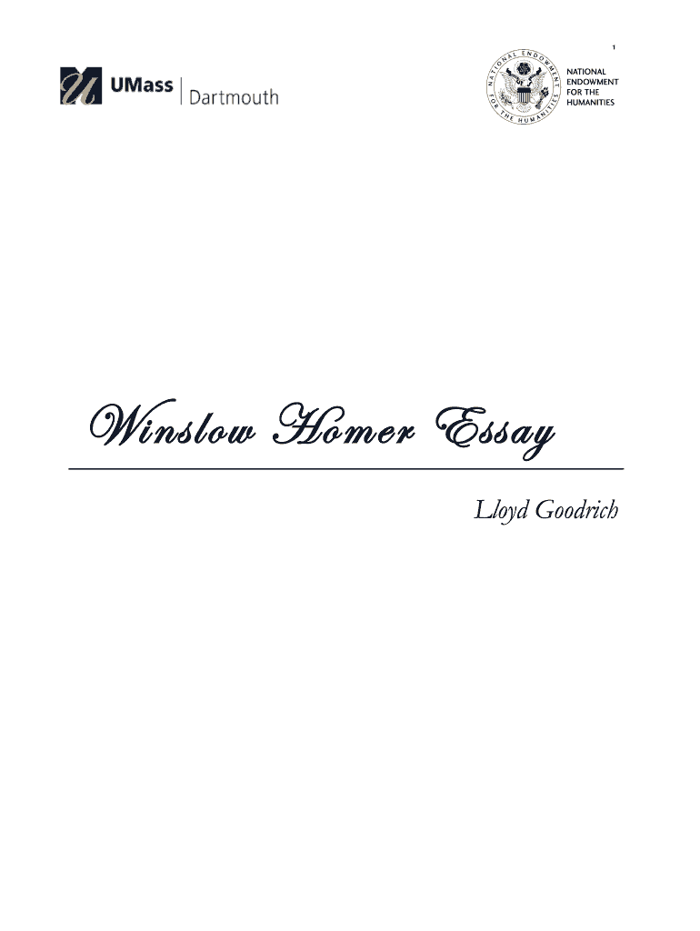 THE GREAT AMERICAN ARTISTS SERIES : WINSLOW HOMER by Preview on Page 1