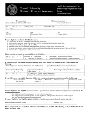 Health Savings Account Enrollment Form