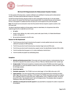 IRS Form W-9 Requirements for Vendors