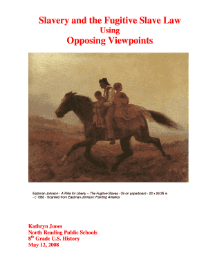 How to write a persuasive memo - Slavery and the Fugitive Slave Law Opposing Viewpoints - Graduate ... - gse uml