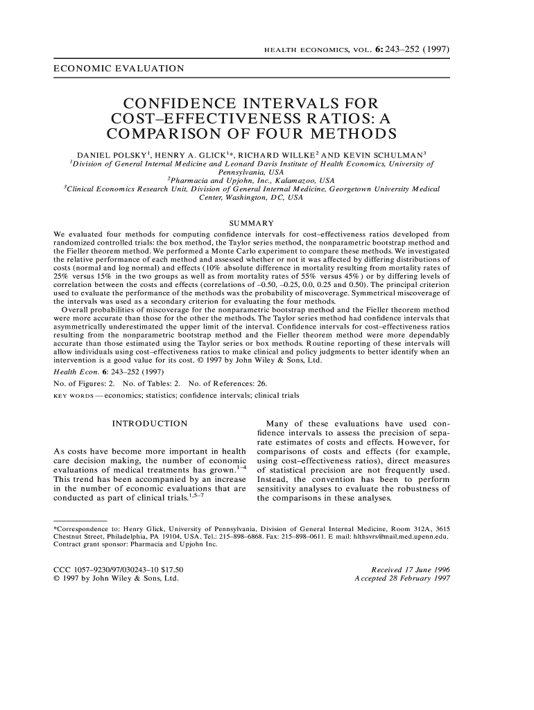 HEALTH ECONOMICS, VOL Preview on Page 1