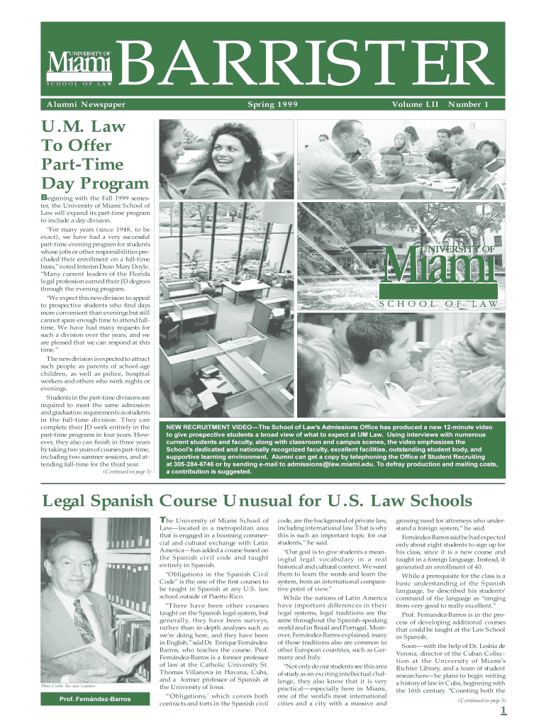 Law alumni association - University of Miami School of Law Preview on Page 1
